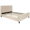 Flash Furniture Full Size Beige Fabric Platform Bed & Mattress HG-BM10-18-GG - alternate 3